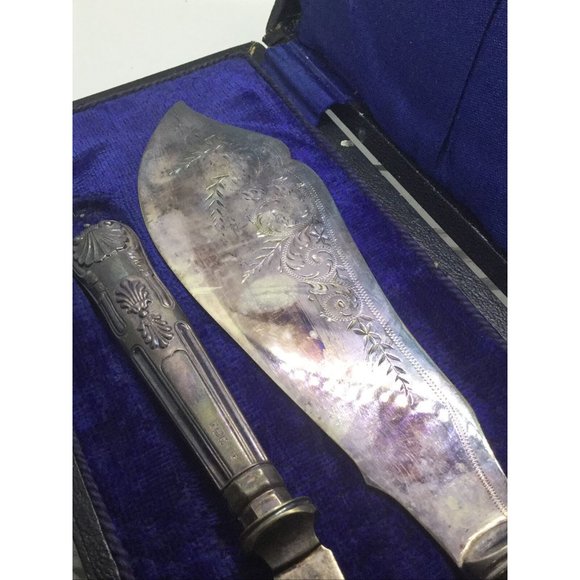 1800’s SHEFFIELD SILVERPLATE Serving Set - Picture 4 of 8